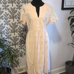 Madewell Peach Lace Dress